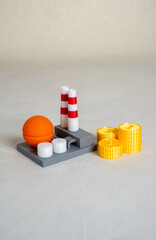 Power plant and money coins. Power plant and electricity generation. Chemical production, natural...