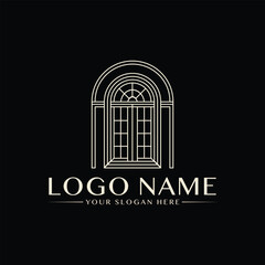 Elegant Arch Window Logo  Architecture and Interior Design