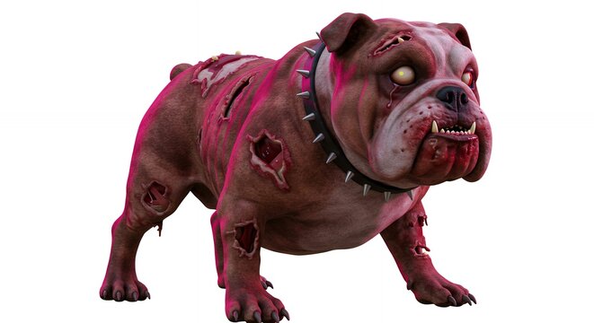 Zombie dog illustration