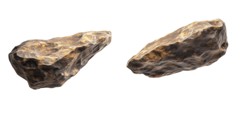 Realistic 3D Model of Natural Rock Formation for Environmental Design, isolated on transparent background
