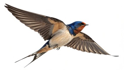 A colorful red-winged blackbird, red-winged hawk, and red-backed shrike showcase exotic feathers and a distinctive beak, isolated in nature