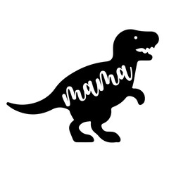 T-Rex Dinosaur Silhouette Clipart – Bold Black Prehistoric Outline for Cricut, Sublimation, Stickers & Educational Crafts