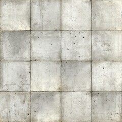 Obraz premium A close-up image of weathered, textured concrete tiles arranged in a grid pattern, showing natural wear and slight discoloration.