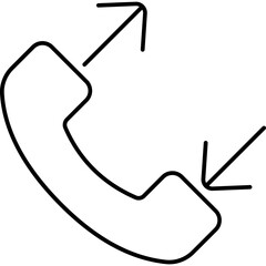 Call Icon – Outline Style Phone and Communication Symbol for Contact UI