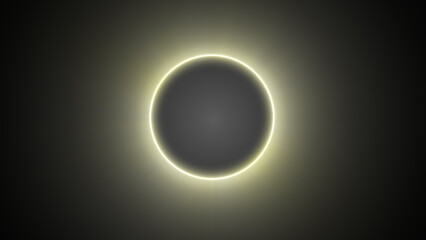 Total solar eclipse. Computer generated 3d render