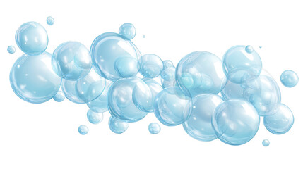 Soapy bubbles vector illustration on a white background, png, transparent