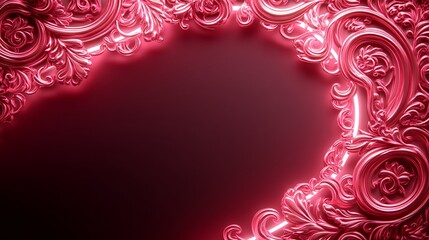 Ornate pink frame, glowing border