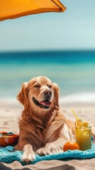 dog on the beach
