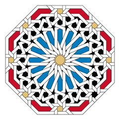 Moroccan design blends elegance and mathematical precision, featuring intricate geometric patterns that symbolize infinity. Arabesque motifs flow with calligraphic accents, hallmarks of Islamic art. 