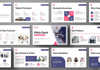 Pitch Deck Presentation Layout Template