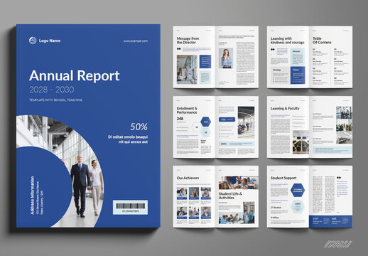 Annual Report Template with School