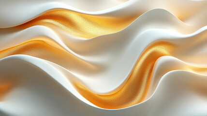 Fototapeta premium Soft, opulent abstract background. Glistening liquid gold and flowing fabric.