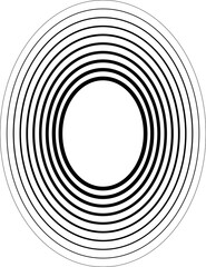 Dynamic oval line shape, logo, icon. Geometric elements