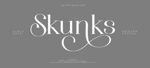 Elegant awesome alphabet letters font and number. Classic Lettering Minimal Fashion Designs. Typography fonts regular uppercase and lowercase. vector illustration