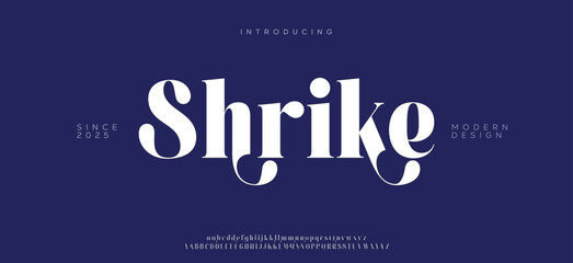 Minimal font creative classy alphabet. Typography minimalistic font . vector illustration