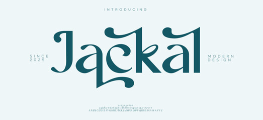 Jackal classic classy modern serif alphabet font typeface typography. Vector Illustrator editable.