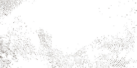 Grungy black ink splatters on a textured, dirty, black and white background with abstract paint drops and a natural border design