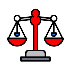 Balance Scale Vector Icon Illustration