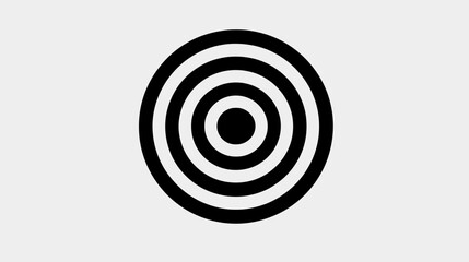 Concentric black circles on a light gray background, creating a target-like visual effect.