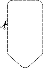 Cutting scissors geometric