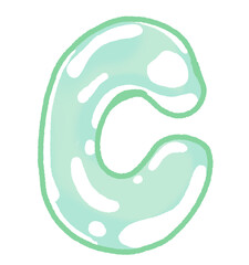 a cute water-inspired font and pastel blue illustration in PNG format. Perfect for summer designs, kids graphics, digital stickers, and ocean-themed projects,Font element