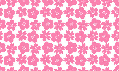 Pastel Pink Japanese Sakura Seamless Pattern for Kimono, Fabric, and Delicate Japanese Textile Design