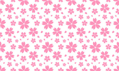 Soft Pink Japanese Sakura Seamless Vector Pattern for Spring Wedding, Romantic Decor, and Elegant Japanese Celebration