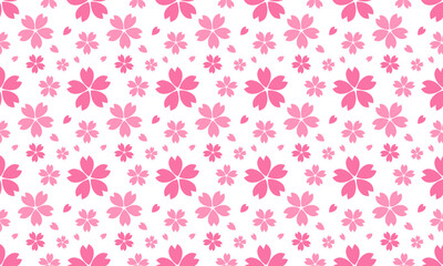 Soft Pink Japanese Cherry Blossom Seamless Pattern for Gift Wrapping, Packaging, and Traditional Present Design