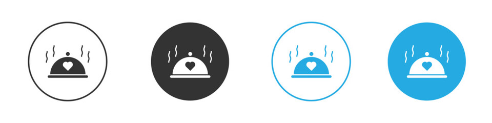 Wedding dinner icon, simple flat style, illustration, logo sign symbol pictogram template, for ui or ux.