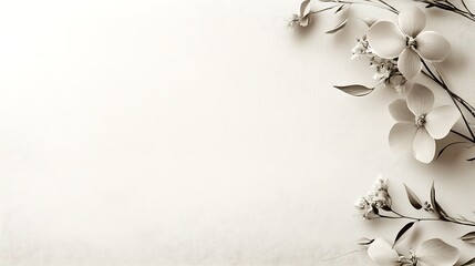 Light beige background with delicate flowers