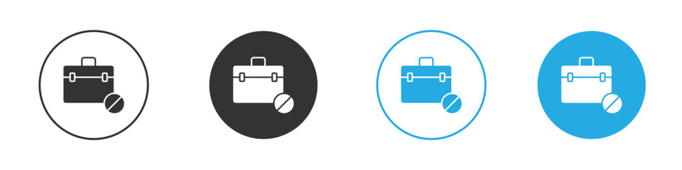 Unemployment icon, simple flat style, illustration, logo sign symbol pictogram template, for ui or ux.