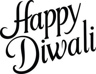 happy diwali typography