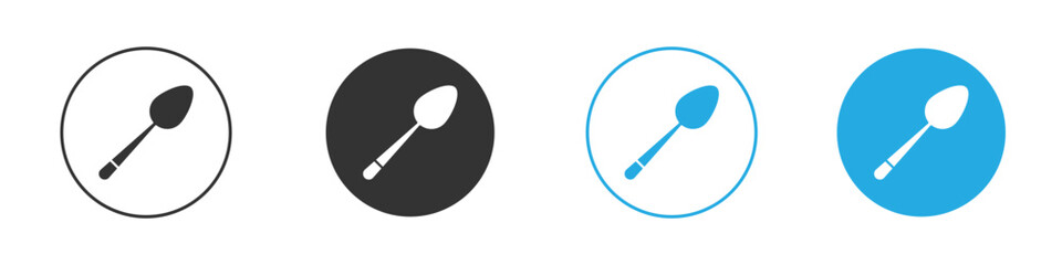 Spoon icon, simple flat style, illustration, logo sign symbol pictogram template, for ui or ux.