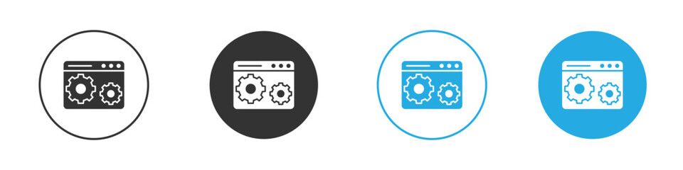 Software icon, simple flat style, illustration, logo sign symbol pictogram template, for ui or ux.