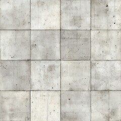 Naklejka premium A close-up view of a concrete block wall composed of slightly weathered, square blocks with visible seams and surface texture.