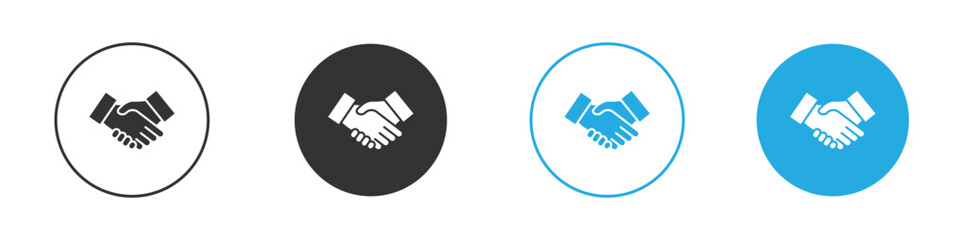 Shake hands icon, simple flat style, illustration, logo sign symbol pictogram template, for ui or ux.