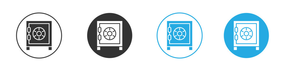 Safe icon, simple flat style, illustration, logo sign symbol pictogram template, for ui or ux.