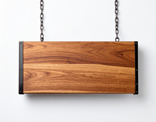 wooden board held by chains