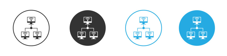Local network icon, simple flat style, illustration, logo sign symbol pictogram template, for ui or ux.