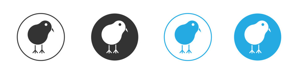Kiwi bird icon, simple flat style, illustration, logo sign symbol pictogram template, for ui or ux.