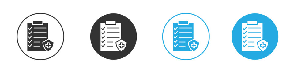 Health insurance icon, simple flat style, illustration, logo sign symbol pictogram template, for ui or ux.