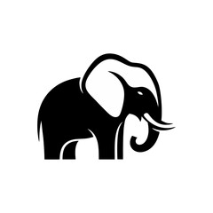 elephant logo. animal logo. line art logo