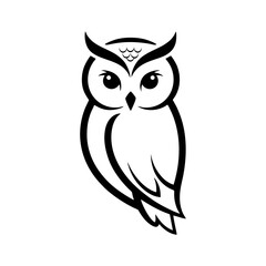 owl logo. bird logo. line art logo