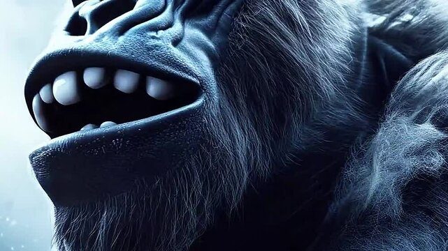 Galaxy Version of white gorilla world realistis,ai generative