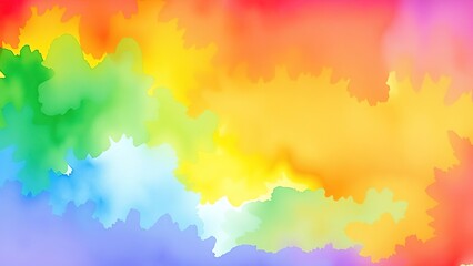 Vibrant Watercolor Rainbow Gradient Background