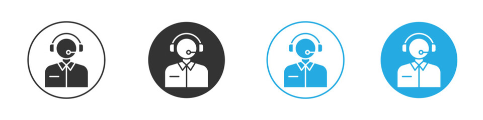 Callcenter icon, simple flat style, illustration, logo sign symbol pictogram template, for ui or ux.