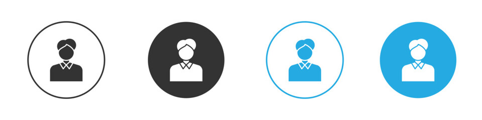 Businessman icon, simple flat style, illustration, logo sign symbol pictogram template, for ui or ux.