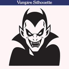 High quality vampire silhouette vector illustration design, Halloween character 