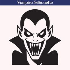 High quality vampire silhouette vector illustration design, Halloween character 