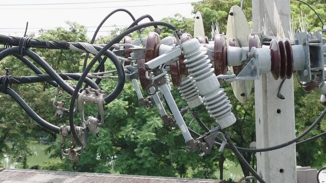 Electrical fuse system on the electric pole